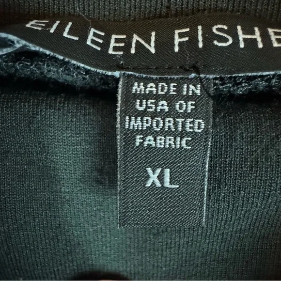 Eileen Fisher Womens XL Black Long Sleeve Turtleneck Top Rayon Lycra Casual - Picture 3 of 6